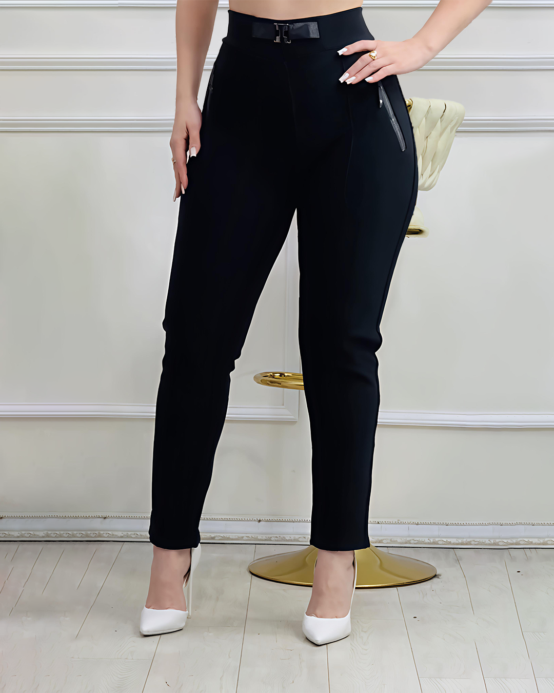 بنطلون ليجن اسكيني بجيوب