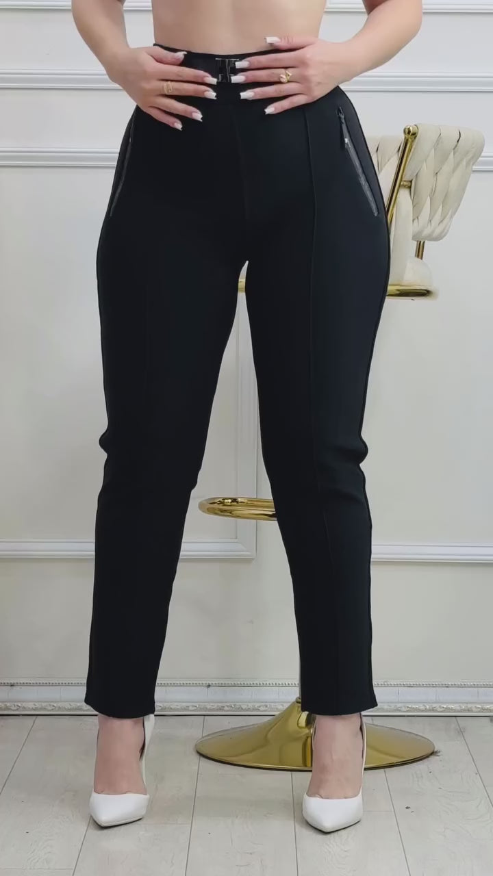 بنطلون ليجن اسكيني بجيوب