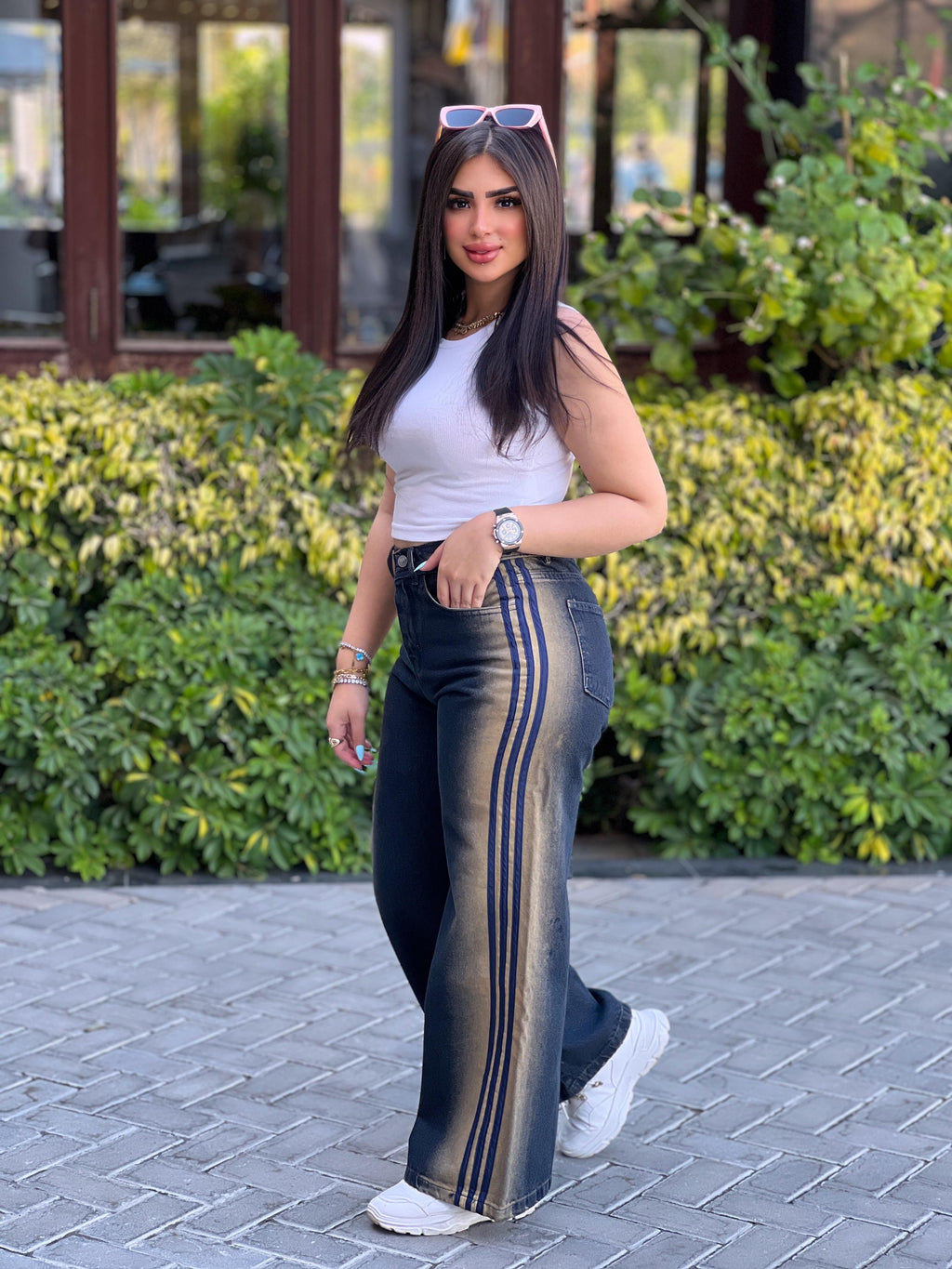 بنطلون وايد ليج اديداس