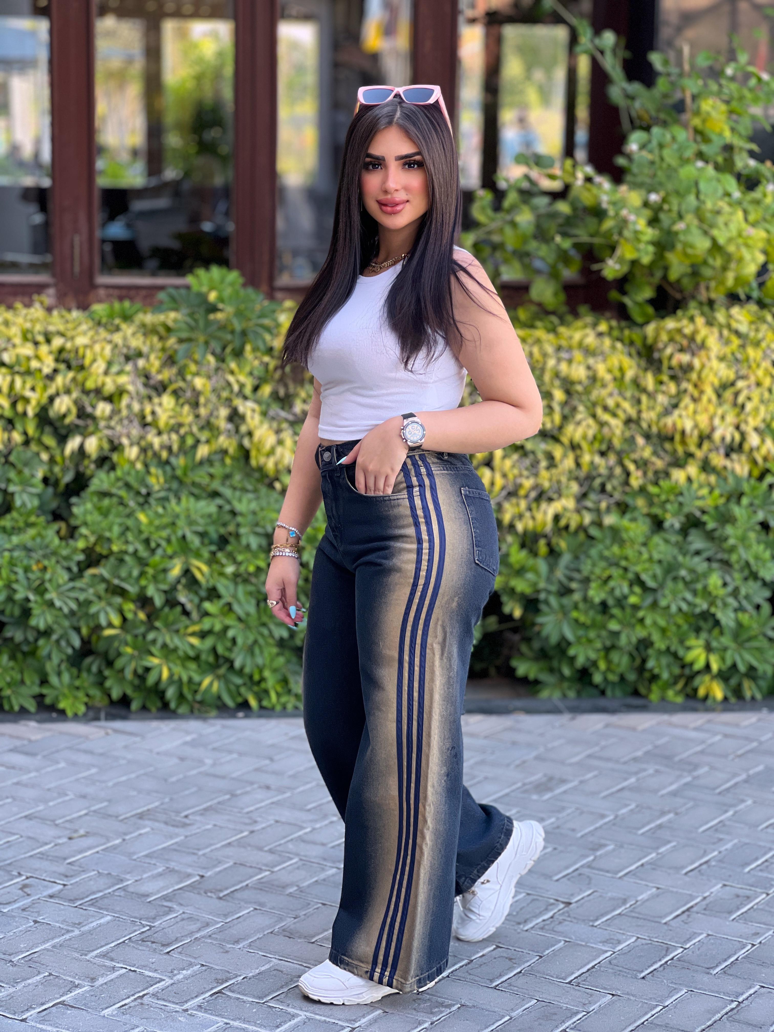 بنطلون وايد ليج اديداس