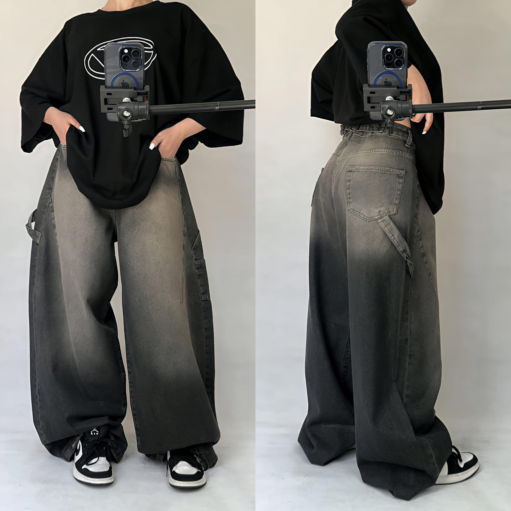 بنطلون وايد ليج اوفر سايز