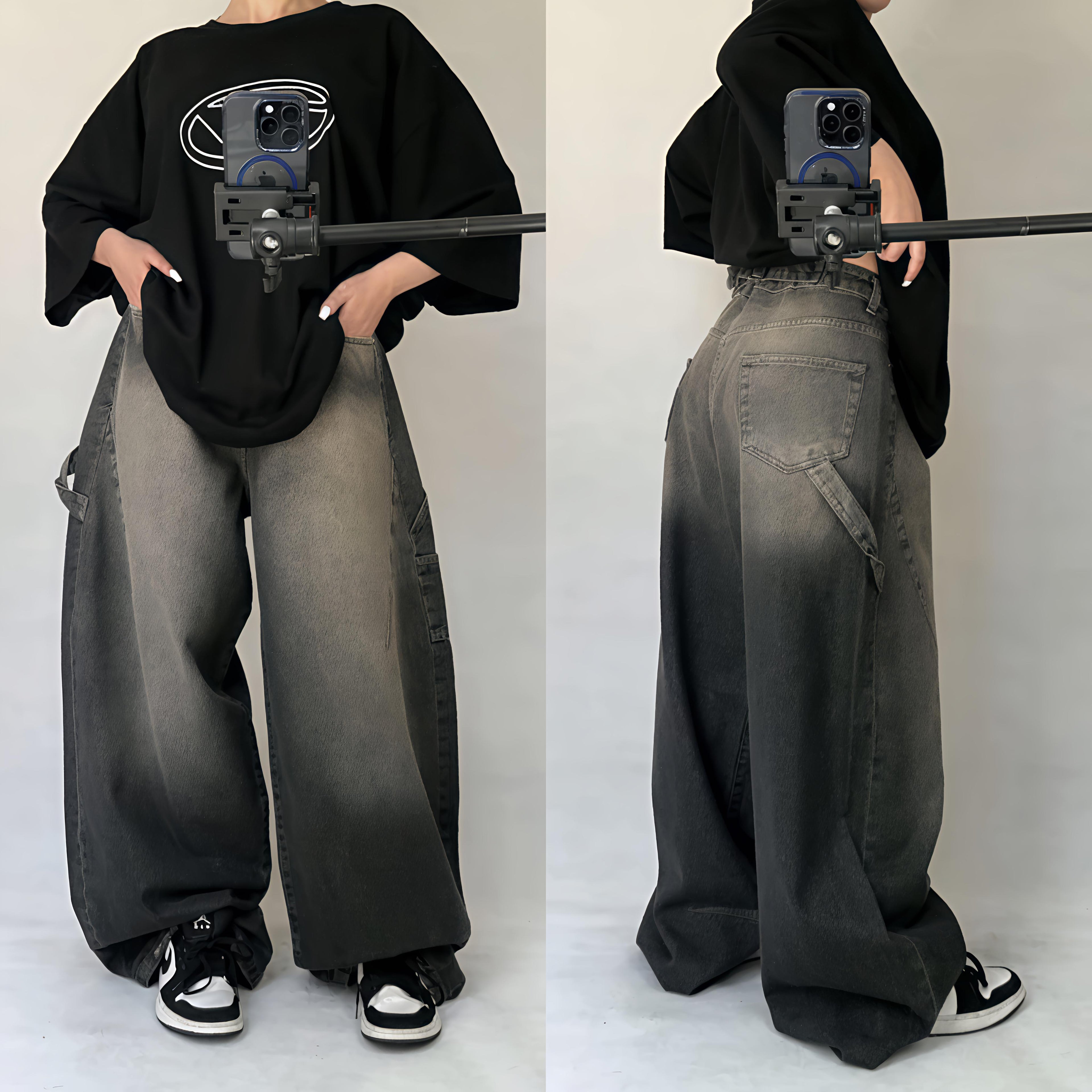 بنطلون وايد ليج اوفر سايز