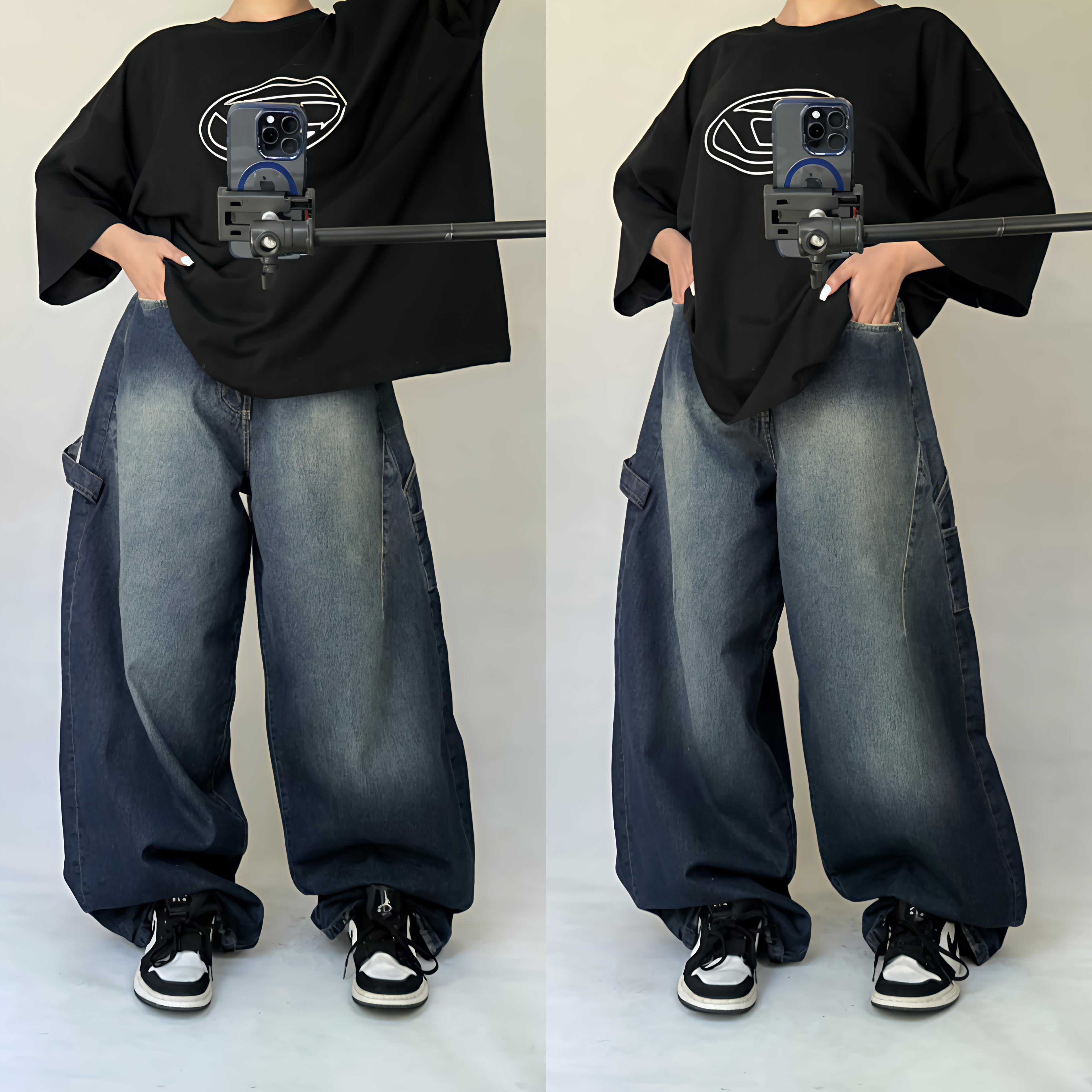 بنطلون وايد ليج اوفر سايز